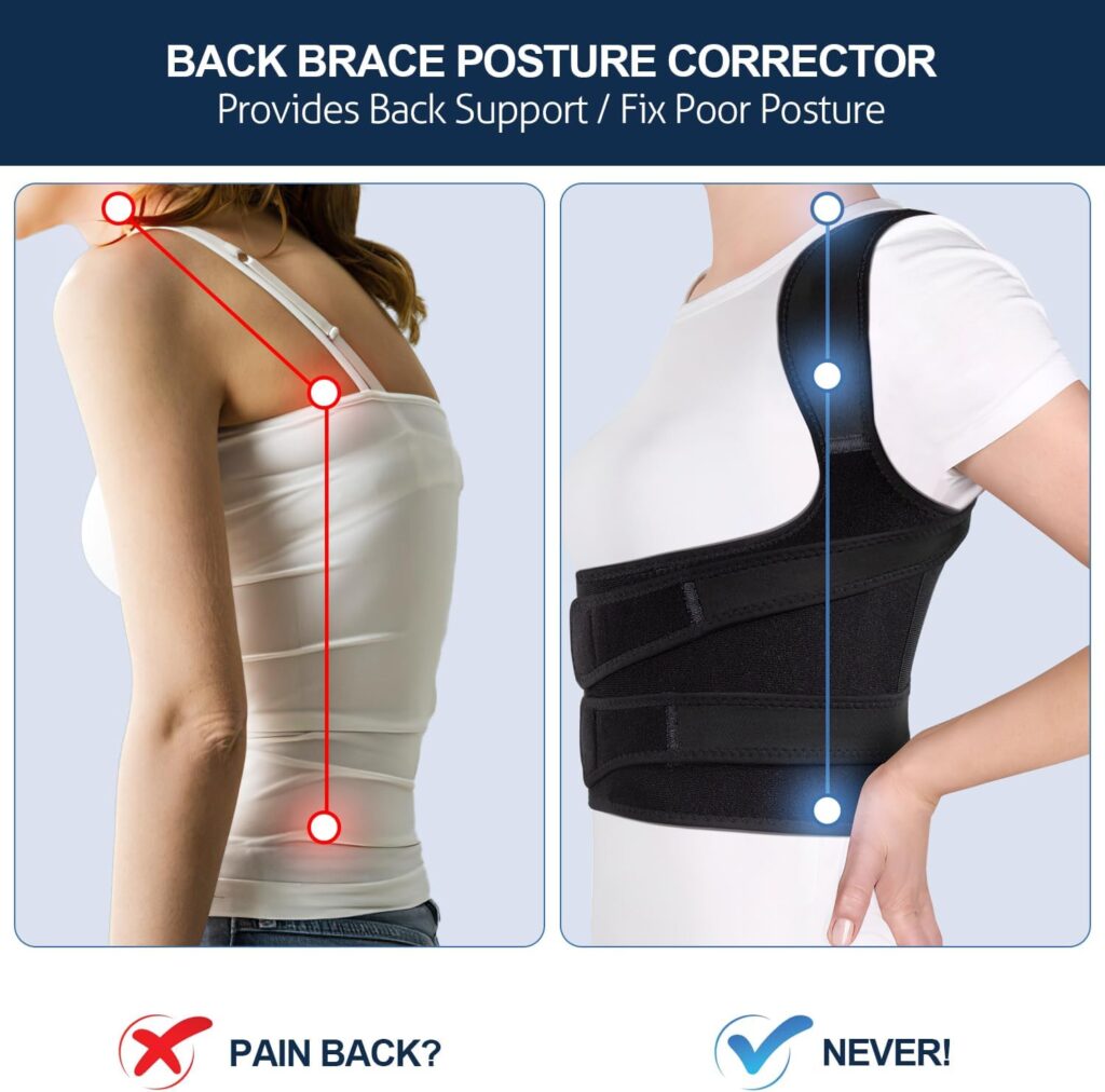 AIFYHOUSE Posture Corrector for Men - Adjustable Back Support for Men and Women for Scoliosis, Hunchback Correction for Spine Corrector (34-41)