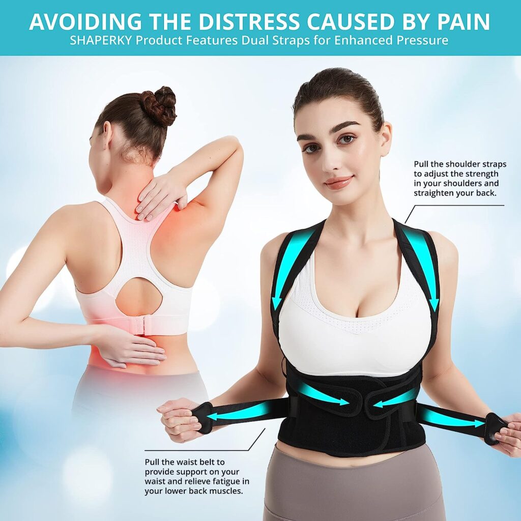 Back Brace and Posture Corrector for Women and Men, Adjustable And Lightweight Posture Corrector Back Support, Scoliosis and Hunchback Correction, Relief Back Pain, Provides Support And Shape For Neck, Shoulders And Back (Medium)