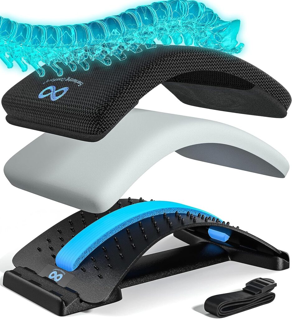 Everlasting Comfort ® Back Stretcher for Lower Back Pain Relief - Get Spine Decompression  Back Decompression with This Adjustable Back Stretching Device - The Ultimate Back Pain Relief Products