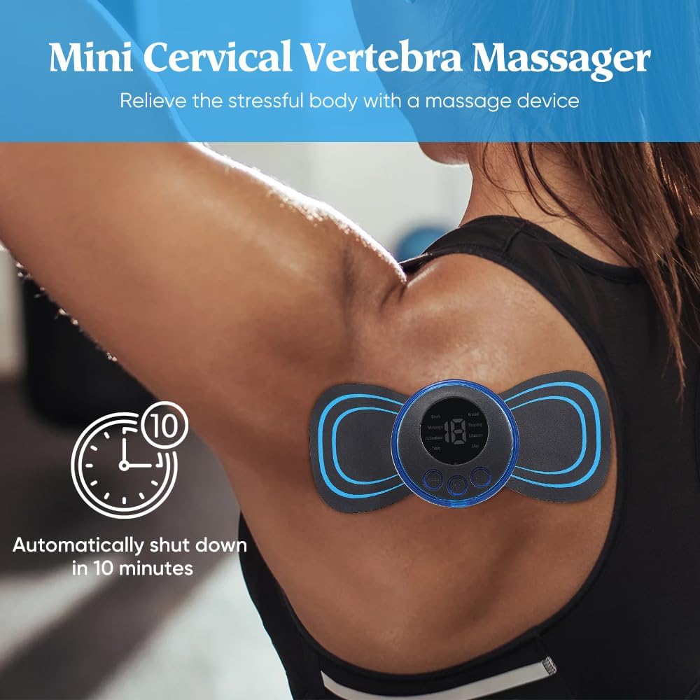 fatdaa Cervical Spine Massager（2 Pcs ）, Mini Massager Portable Massager for Neck Back Shoulder Hand Legs Arms Waist，Cervical Massager Pads