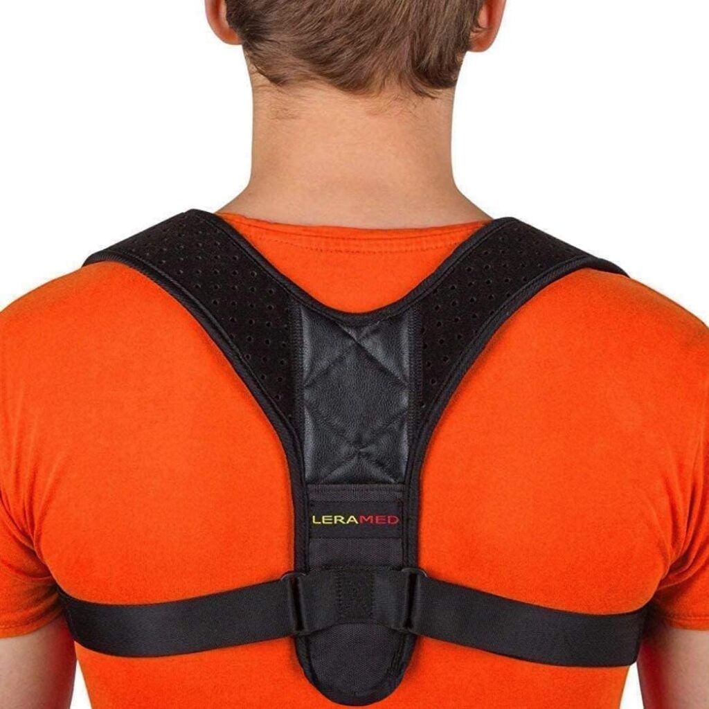Leramed [New 2023] Posture Corrector for Men and Women - Adjustable Upper Back Brace for Clavicle Support and Providing Pain Relief from Neck, Back and Shoulder