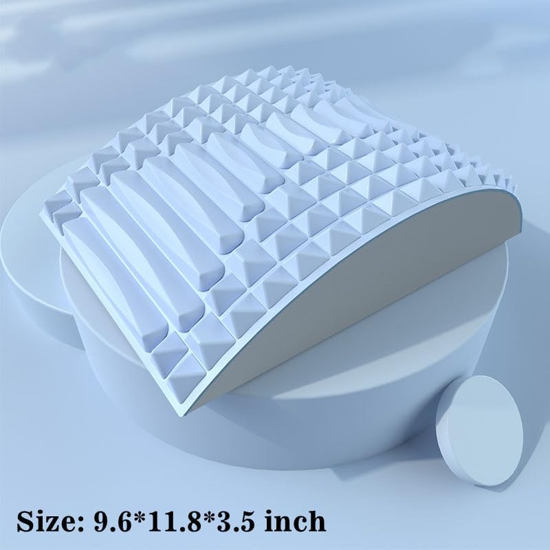 Neck  Back Stretcher Cracker Refresh Neck and Shoulder Relaxer Lower Back Pain Relief Treatment Posture Corrector Pillow Spine Board Cervical Traction Device for Herniated Disc,Sciatica (Blue)