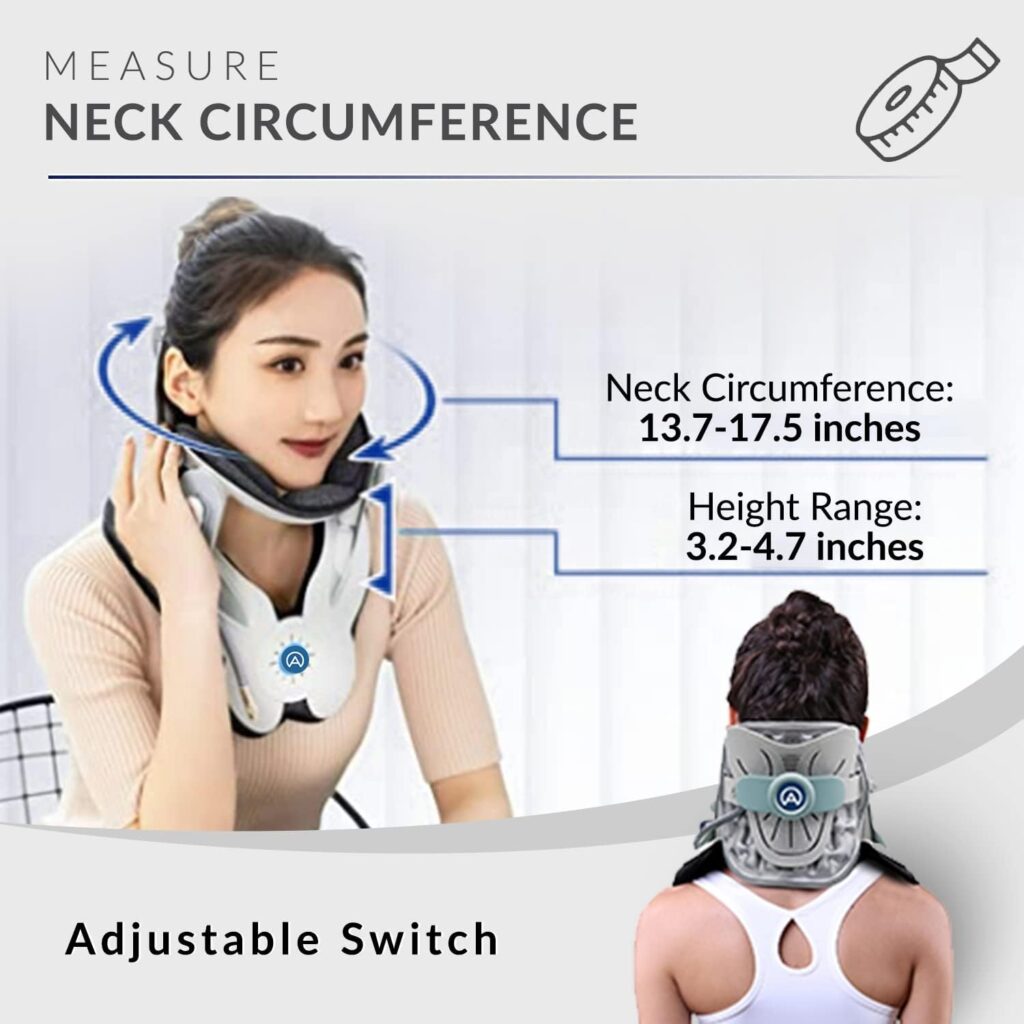 Neck Traction Device by Air Collar - Neck Stretcher - Cervical Traction Device - Neck  Shoulder Pain Relief - Stretcher Collar for Improved Spine Alignment - 2nd Generation (2nd Gen - Manual)