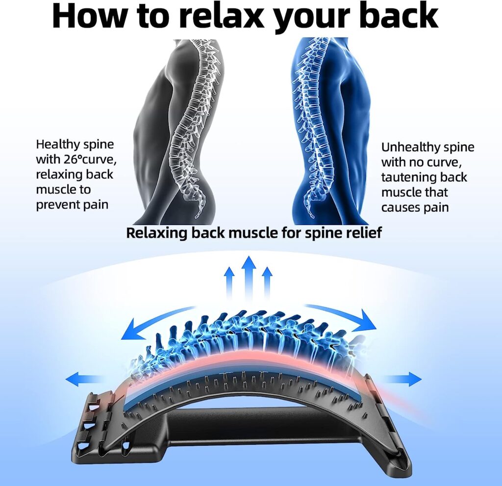 NIBST Upgraded Back Cracker Device, Back Stretcher for Lower Back Pain Relief, Chiro Board Back Popper for Crack Upper Back, Posture Corrector with Multi-Level Adjustment