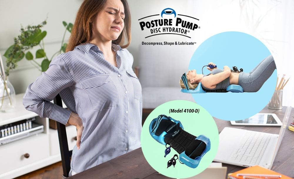 Posture Pump® Dual Deluxe Neck  Back Exercising Cervical Spine Hydrator Pump | Relieves Neck, Upper Back,  Low Back Pain Stiffness | Tech Neck Relief Posture Control (Dual Full Spine Model 4100-D)